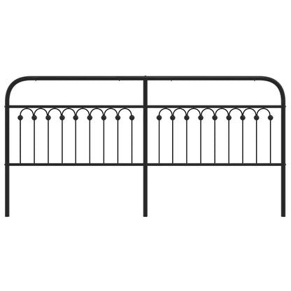 Metal Replace Headboard Black 200 cm