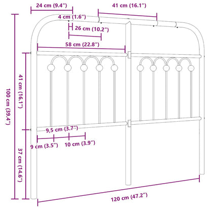 Metal Replace Headboard White 120 cm