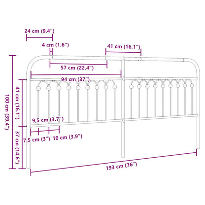Metal Replace Headboard White 193 cm
