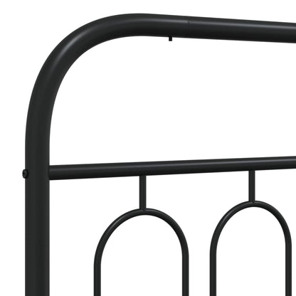 Bed Frame Black Steel Full Bed Frame Rectangular Modern