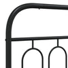Metal Bed Frame without Mattress with Footboard Black 150x200cm