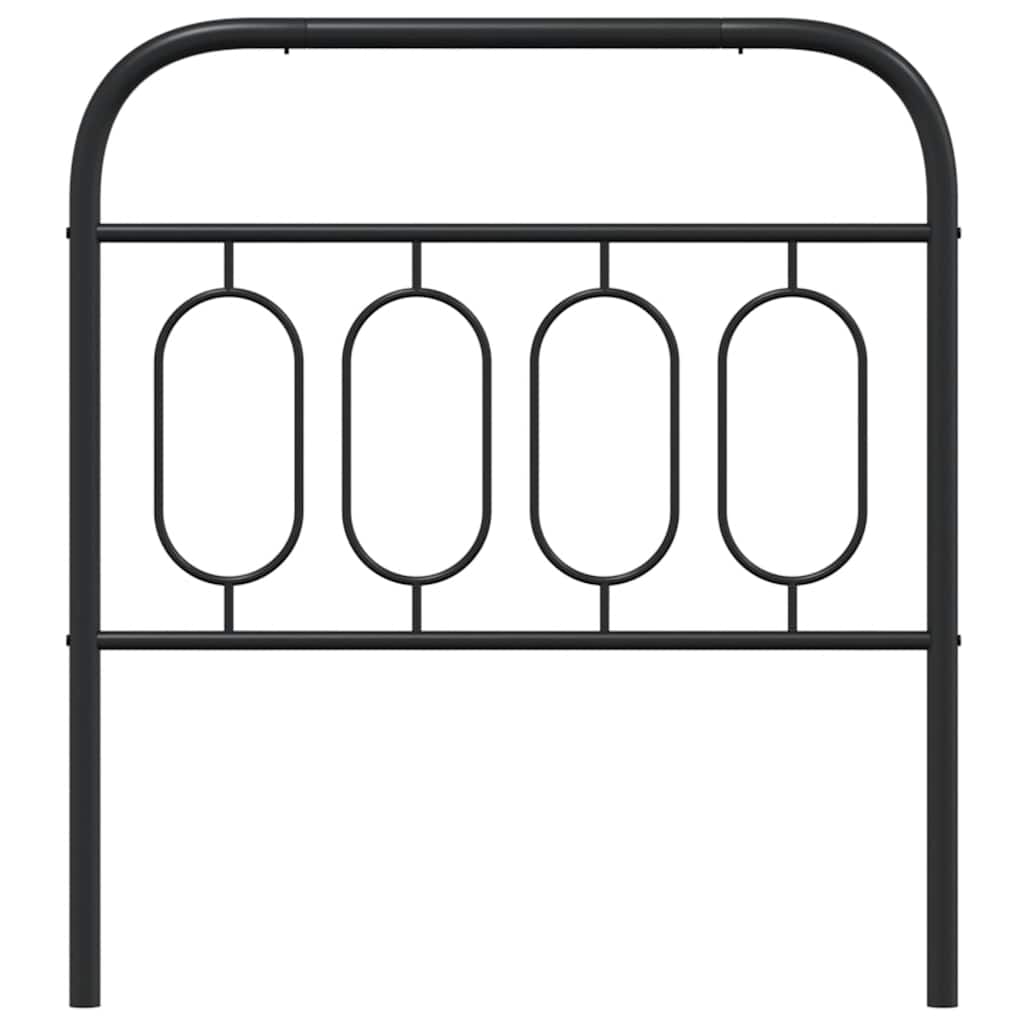 Metal Replace Headboard Black 90 cm