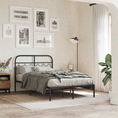 Metal Replace Headboard Black 120 cm