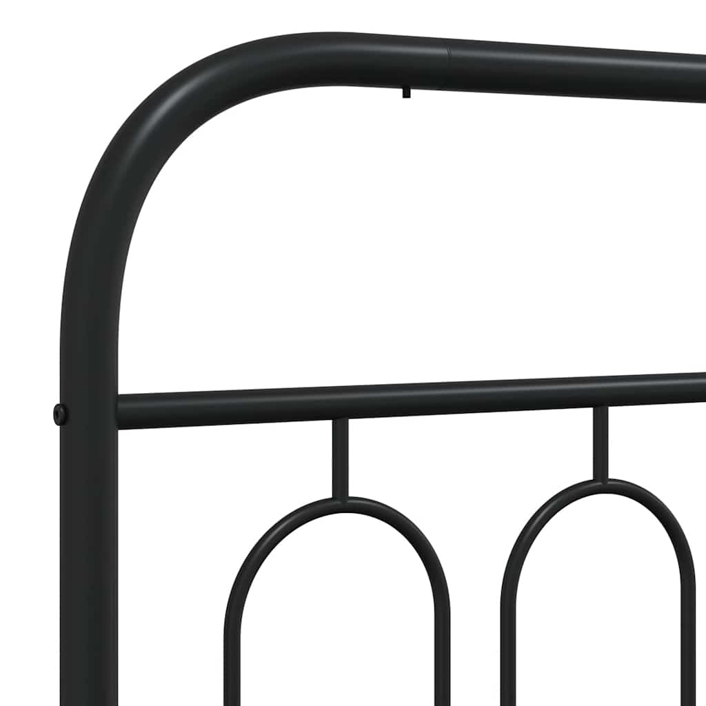 Metal Replace Headboard Black 120 cm