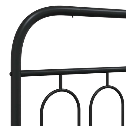 Metal Replace Headboard Black 120 cm