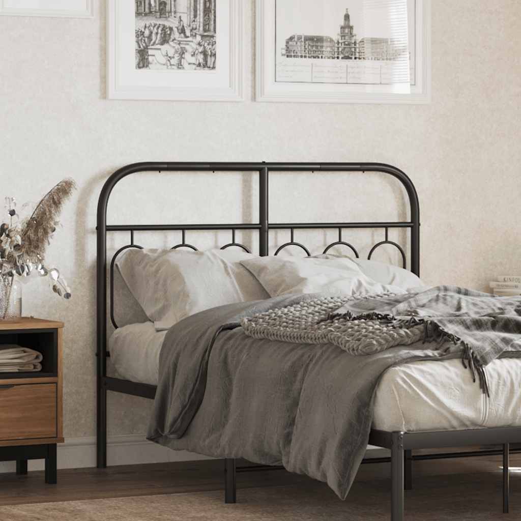 Metal Replace Headboard Black 120 cm