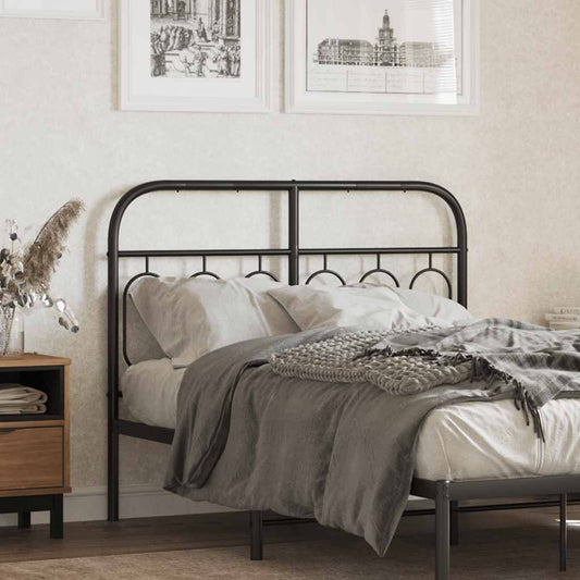Metal Replace Headboard Black 120 cm
