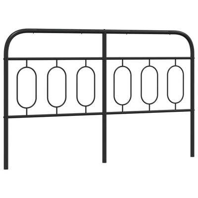 Metal Headboard Black 137 cm