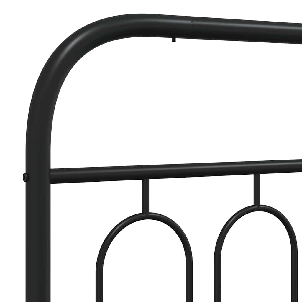 Metal Replace Headboard Black 137 cm