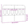 Metal Headboard Black 137 cm