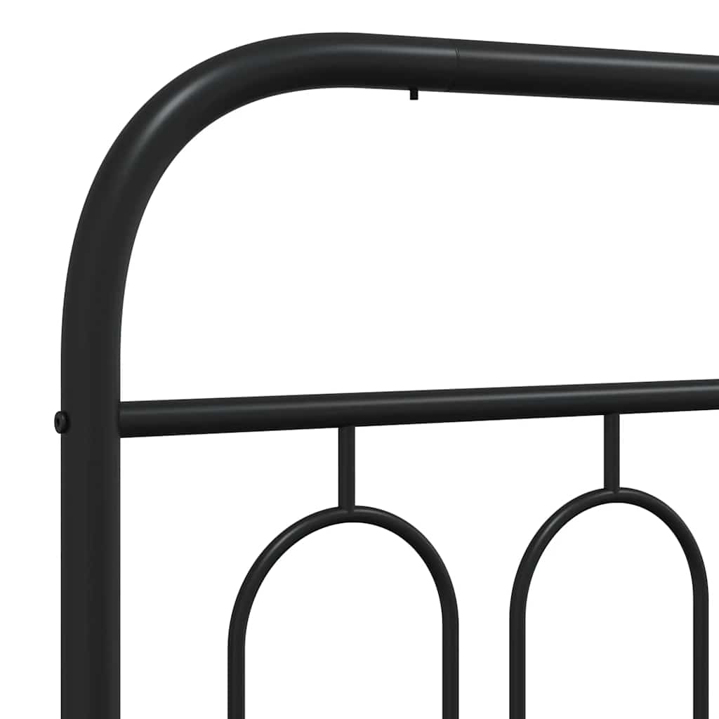 Metal Replace Headboard Black 160 cm