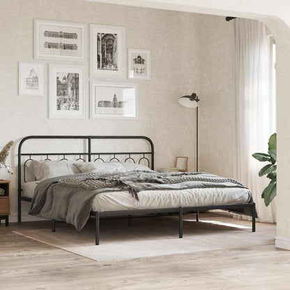 Metal Replace Headboard Black 193 cm
