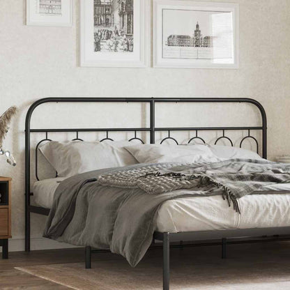 Metal Replace Headboard Black 193 cm
