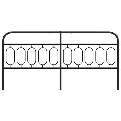 Metal Replace Headboard Black 200 cm