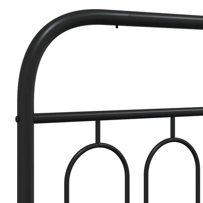 Metal Replace Headboard Black 200 cm