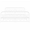 Metal Bed Frame without Mattress with Footboard White 193x203cm