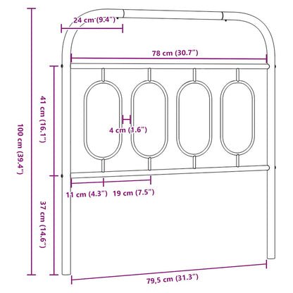 Metal Replace Headboard White 80 cm
