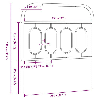 Metal Replace Headboard White 90 cm