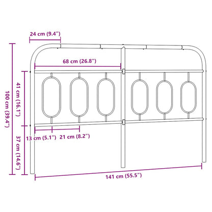 Metal Replace Headboard White 140 cm