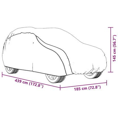 Car Cover for SUV with Buckle Straps Full Silver M