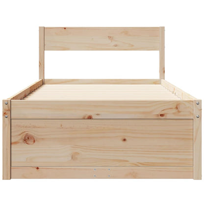 Bed Frame without Mattress 90x200 cm Solid Wood Pine