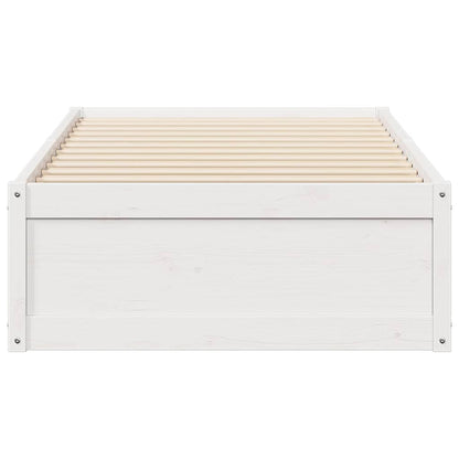 Bed Frame without Mattress White 90x200 cm Solid Wood Pine