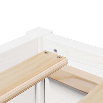 Bed Frame without Mattress White 90x200 cm Solid Wood Pine