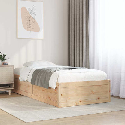 Bed Frame without Mattress 90x190 cm Single Solid Wood Pine