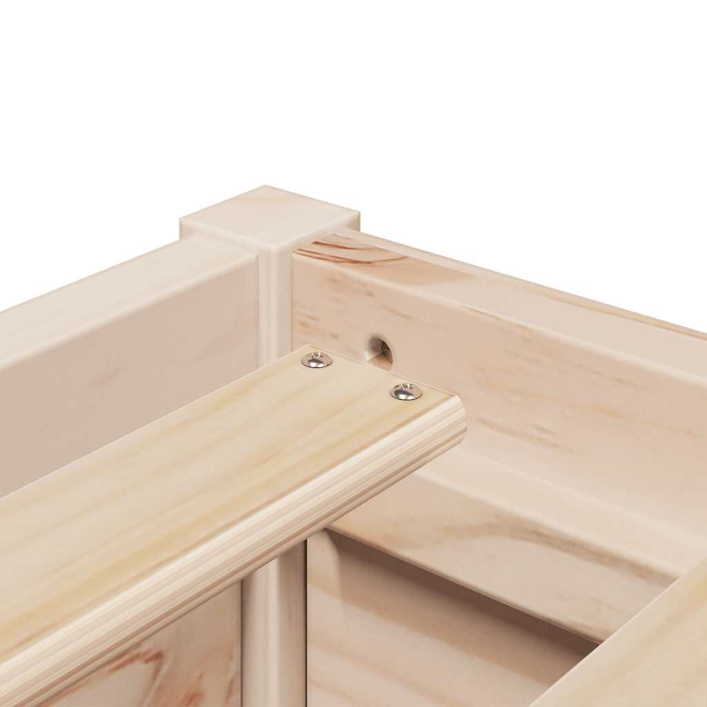 Bed Frame without Mattress 75x190 cm Small Single Solid Wood Pine