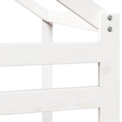 Kids' Bed Roof White 188x82x113 cm Solid Wood Pine