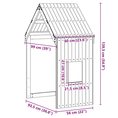 Kids' Bed Roof White 60x99x139.5 cm Solid Wood Pine