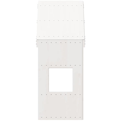 Kids' Bed Roof White 55x99x139.5 cm Solid Wood Pine