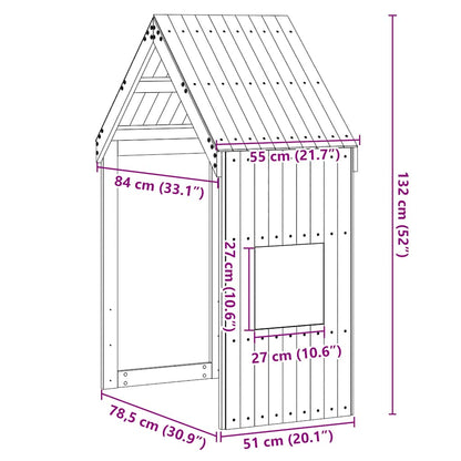 Kids' Bed Roof 55x84x132 cm Solid Wood Pine