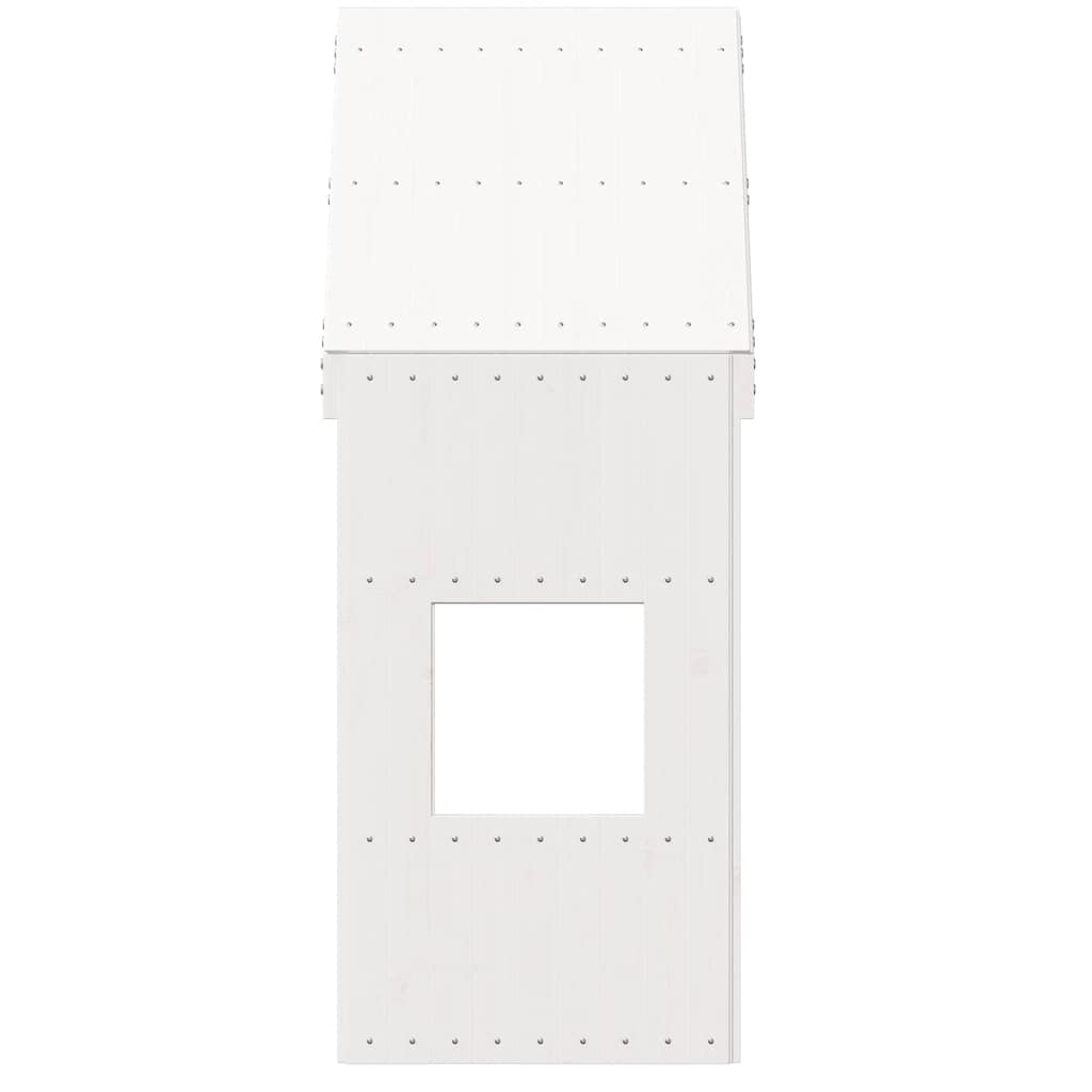 Kids' Bed Roof White 55x84x132 cm Solid Wood Pine