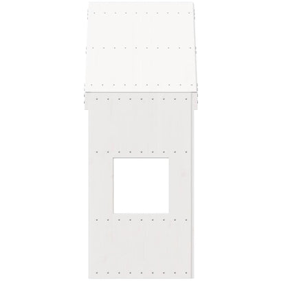 Kids' Bed Roof White 55x84x132 cm Solid Wood Pine