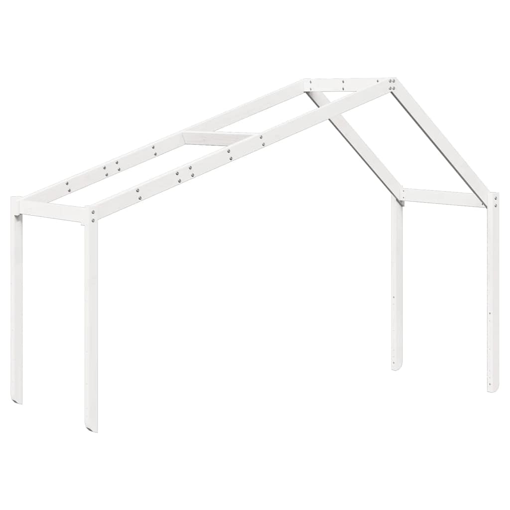 Kids' Bed Roof White 213x85.5x144.5 cm Solid Wood Pine