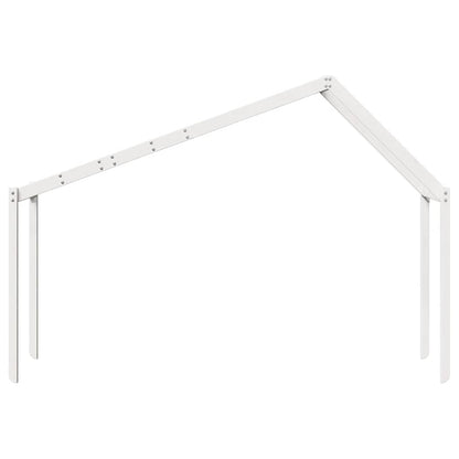 Kids' Bed Roof White 203x80.5x142 cm Solid Wood Pine