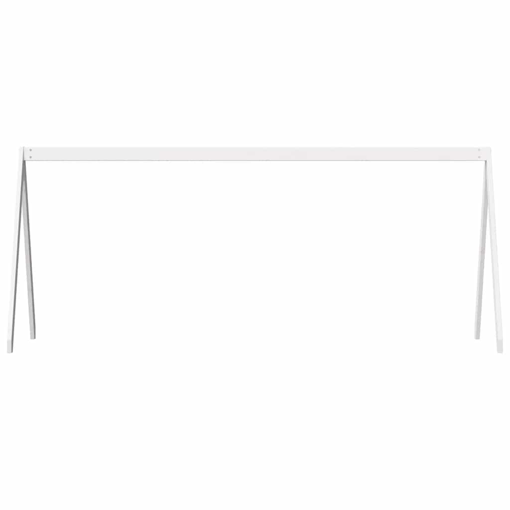 Kids' Bed Roof White 209x85.5x88 cm Solid Wood Pine
