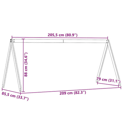 Kids' Bed Roof White 209x85.5x88 cm Solid Wood Pine