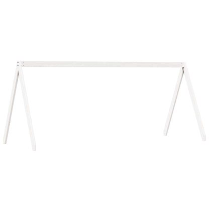 Kids' Bed Roof White 199x80.5x88 cm Solid Wood Pine