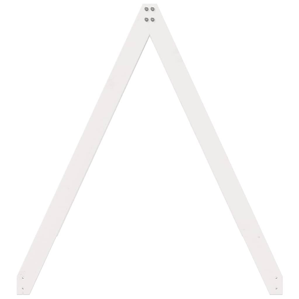 Kids' Bed Roof White 199x80.5x88 cm Solid Wood Pine