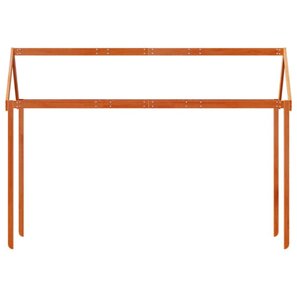 Kids' Bed Roof Wax Brown 217x95.5x159 cm Solid Wood Pine