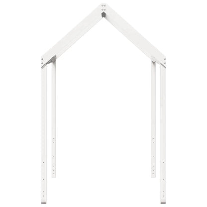 Kids' Bed Roof White 207x95.5x159 cm Solid Wood Pine