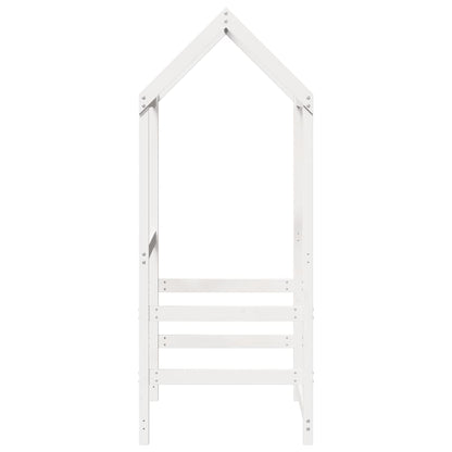 Kids' Bed Roof White 118x70x176.5 cm Solid Wood Pine