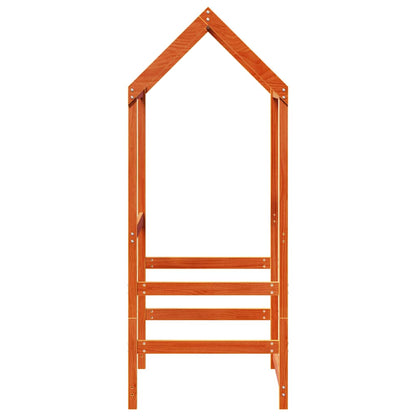 Kids' Bed Roof Wax Brown 108x70x176.5 cm Solid Wood Pine