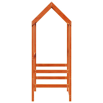 Kids' Bed Roof Wax Brown 98x70x176.5 cm Solid Wood Pine