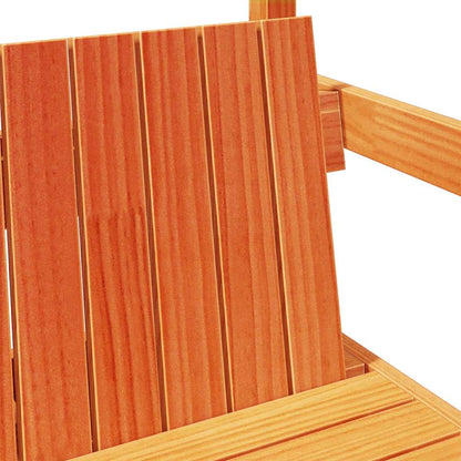 Bench with Roof Wax Brown 117.5x70x176.5 cm Solid Wood Pine