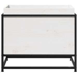 Garden Planter White 60x40x50 cm Solid Wood Pine