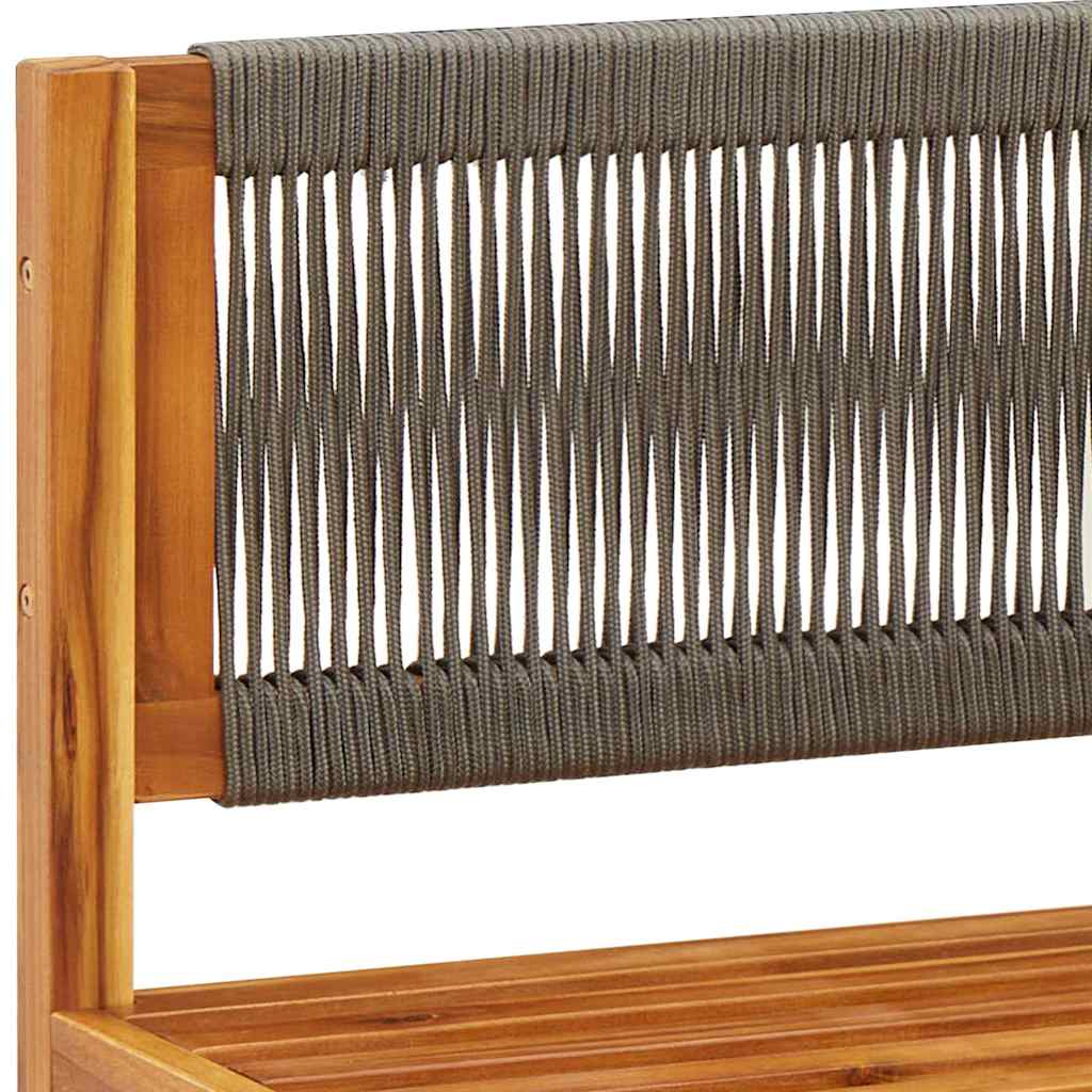 3 Piece Garden Sofa Set with Cushions Wood Acacia&Rope