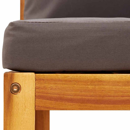 3 Piece Garden Sofa Set with Cushions Wood Acacia&Rope